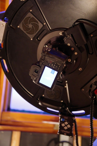 entax K-3 Mark 3 Monochrome attached to the telescope